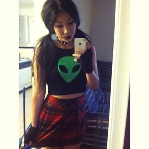 👽SOLD👽 Plaid Mini Skirt
