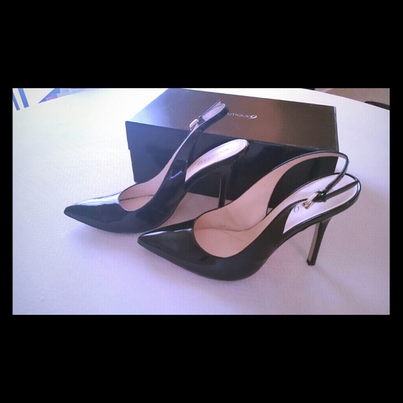 Boutique 9 Black Patent Slingbacks