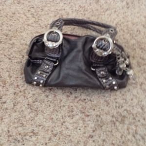 Kathy Van Zeeland grey purse