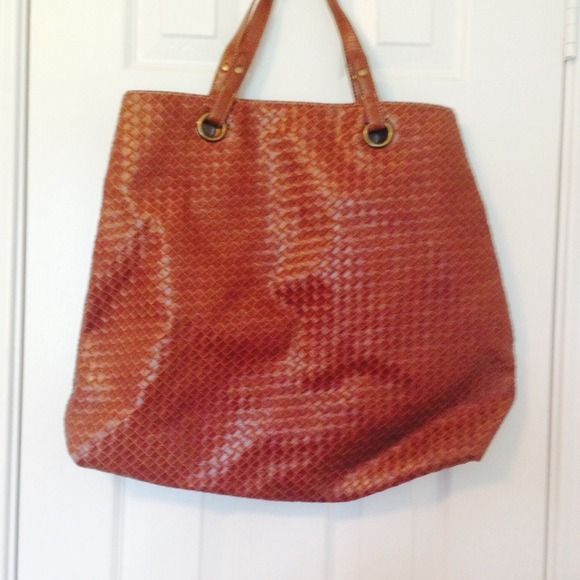 NWOT Braided "leather" big bag