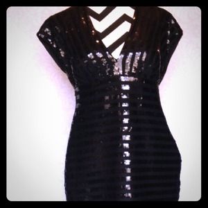 Black sequin Nicole a Miller cocktail dress