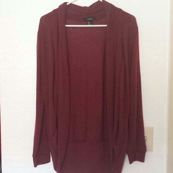 Forever 21 Sweaters - Burgundy Cardigan