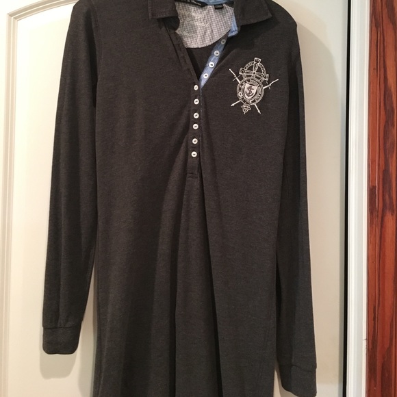 Preppy Grey Polo Dress - Picture 4 of 4