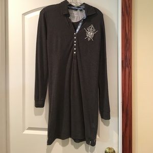 Preppy Grey Polo Dress