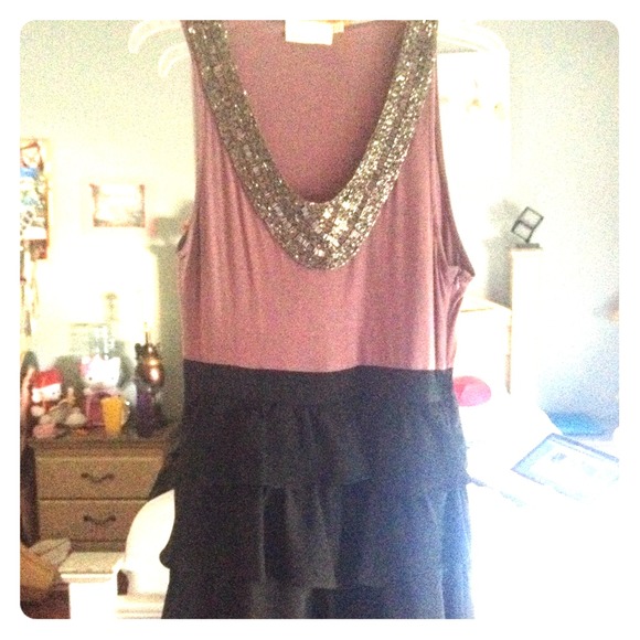 LUSH Sequin Ruffle Dress