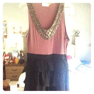 LUSH Sequin Ruffle Dress