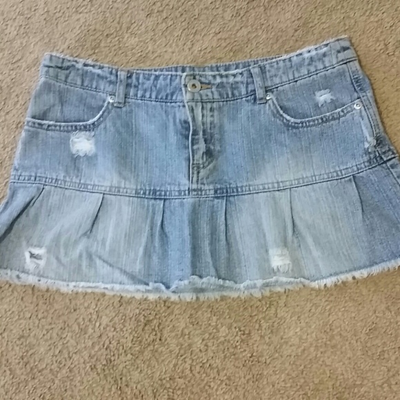 Denim jean skirt