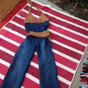 Baby phat denim jumpsuit