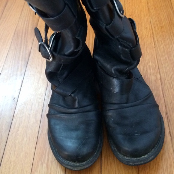 ✖️sold✖️aldo "santucci" black moto boots size 38/8 - Picture 2 of 4