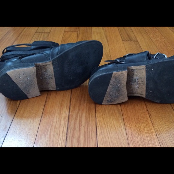 ✖️sold✖️aldo "santucci" black moto boots size 38/8 - Picture 3 of 4