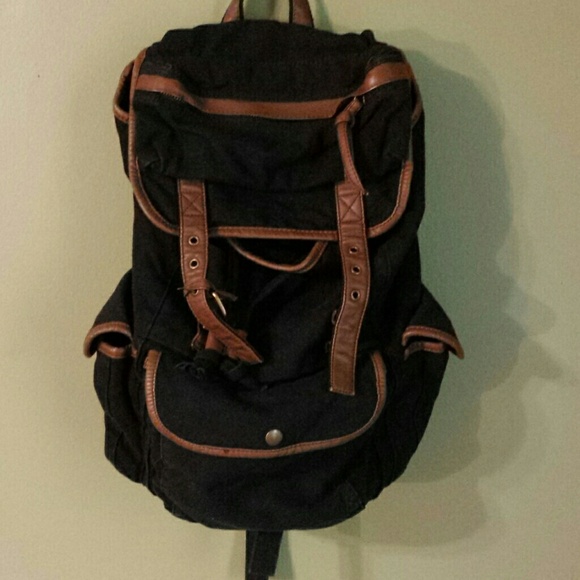 Black and brown backpack