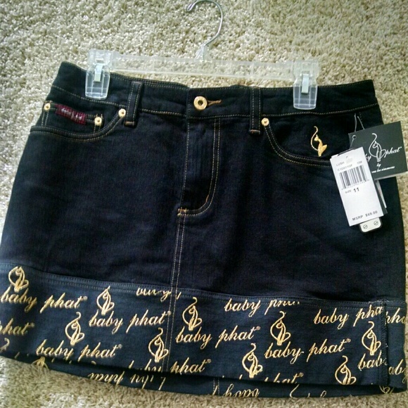 baby phat denim skirt