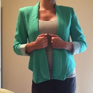 New turquoise color blazer jacket