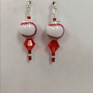 Baseball earrings