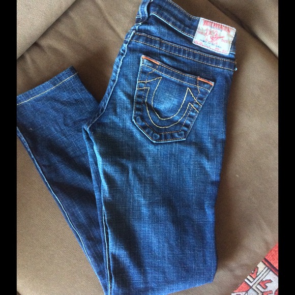 True Religion Stella Denim Crops, Size 24