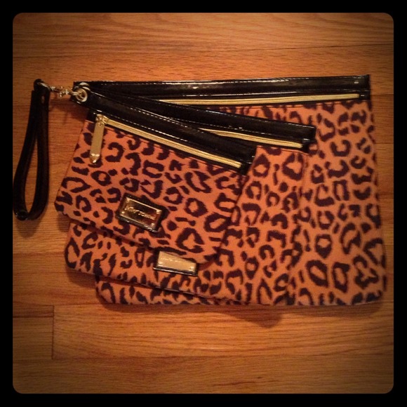 Betsy Johnson Leopard bag set