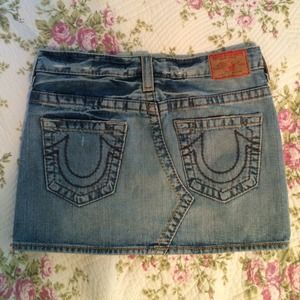 True Religion denim mini skirt