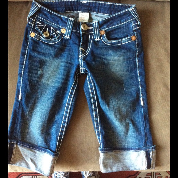 True Religion Denim - True Religion Big T Crop Jeans- Size 25