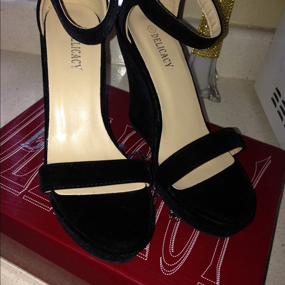 Ankle strap wedges platform high heels