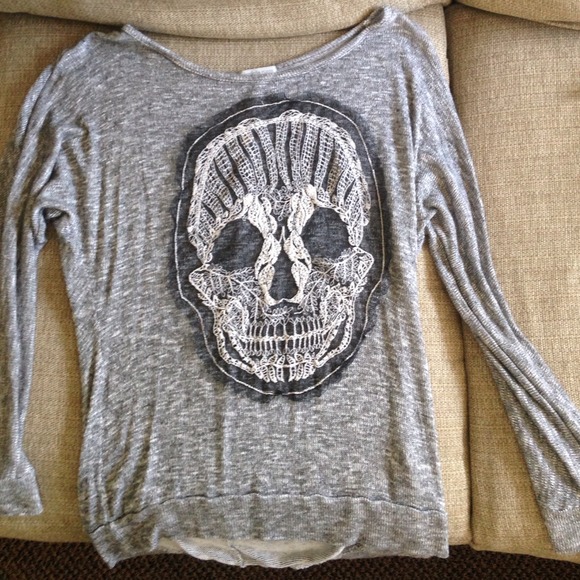 Embroidered Skull Sweater