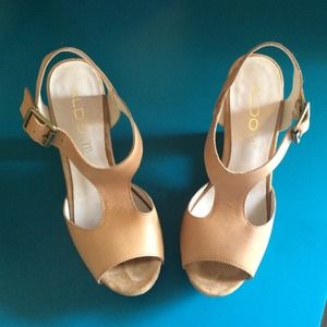 Aldo Baraby Cognac wedges