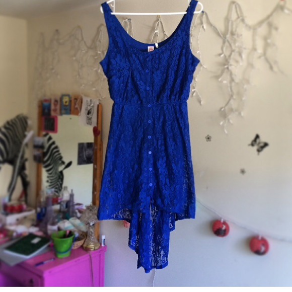 Blue High Low Dress