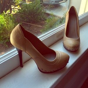 ALDO Nude studded heels