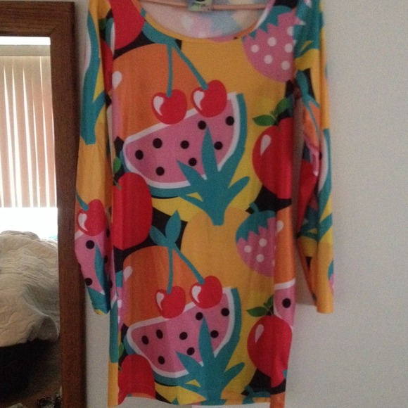 Nasty Gal fruit dress, new without tags Never worn