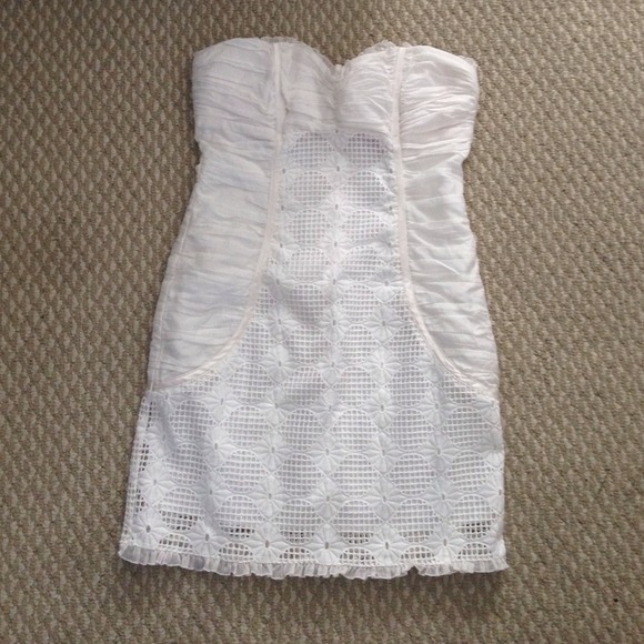 Bebe White Lace Dress