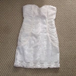 Bebe White Lace Dress