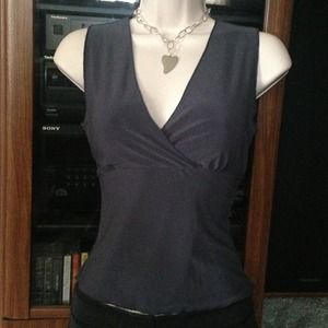 Charcoal Colored Sleeveless Top