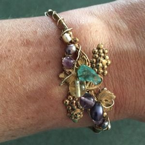 Grapes Bangle Bracelet