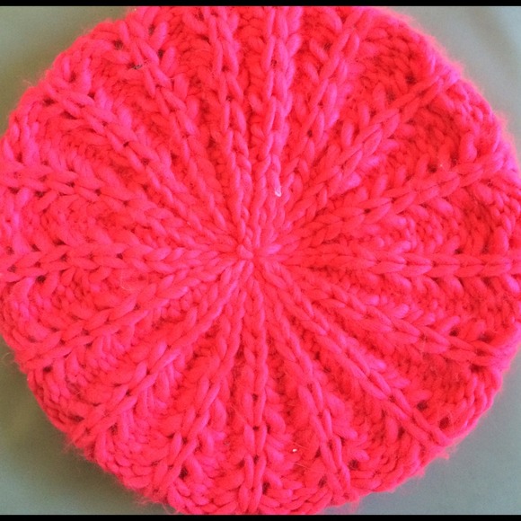 Pink Knit Beret