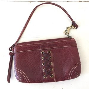 Vintage Coach maroon clutch