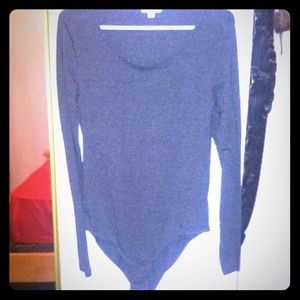 Dark grey long sleeve bodysuit