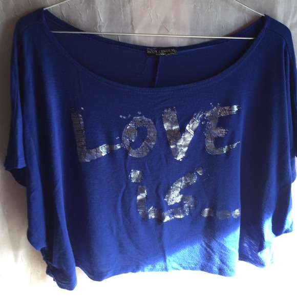 Blue crop top