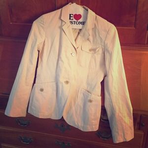 Talbots light pink creamy button blazer