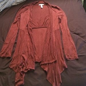Long sleeve open front cardigan