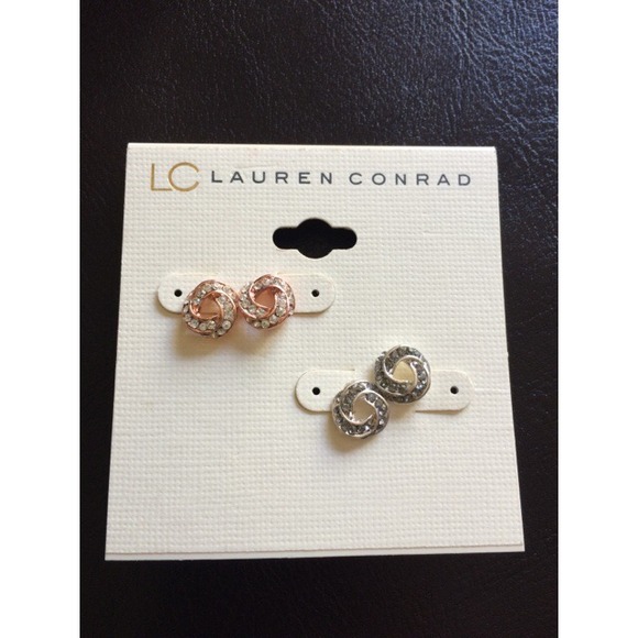 Rose & Silver Diamond Earrings