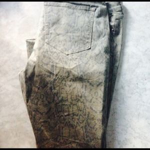 Snakeskin Printed Old Navy Rockstar Skinny Jeans.