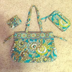Vera Bradley Purse with matching wallets