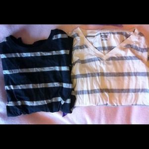 SOLD ! 2 for 5$ stripes long sleeve tops