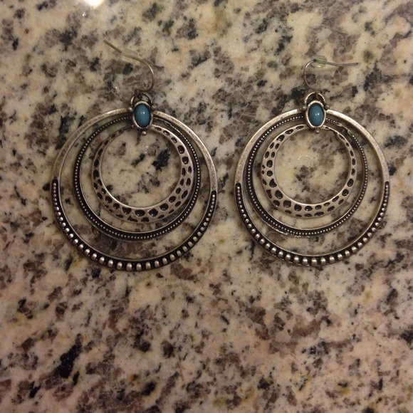 Silver hoop earrings