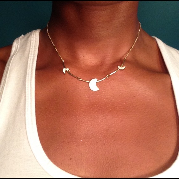 Crescent Moon Gold Necklace
