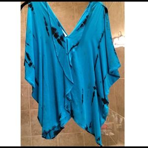 Blue Tie Dye Top