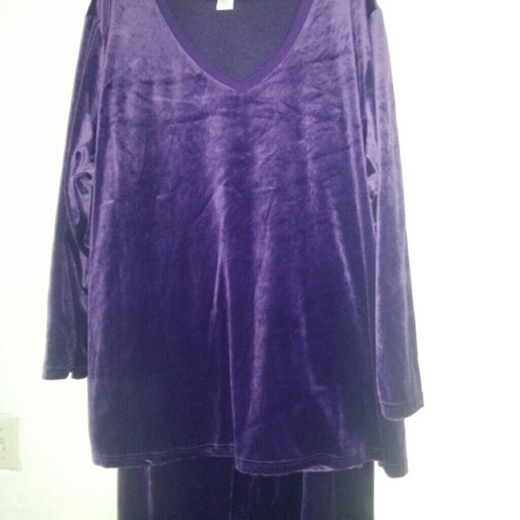 2piece velour pant and top