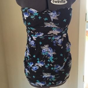 Floral tube top