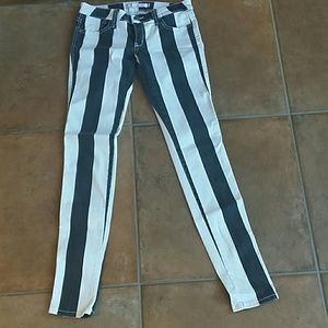 Frankie B black white jeans size 25