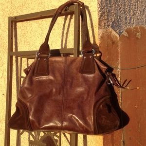 Brown Leather and Suade Handbag