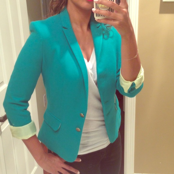 Zara Jackets & Blazers - Zara TRF Dark Mint Blazer- *Host Pick*